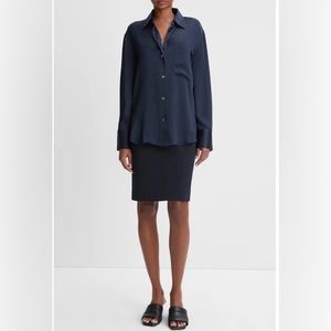 NWT Vince relaxed chest pocket blouse $395 msrp